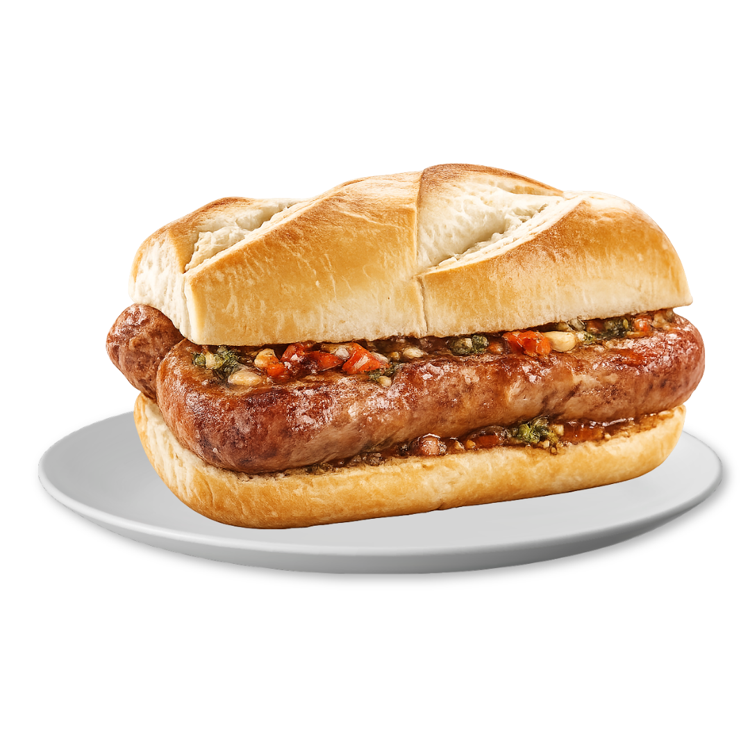 Choripán con Chimichurri Casero